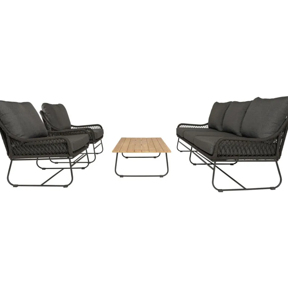 Discount Bardani Riva 4-delig loungeset black