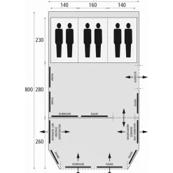 Bardani Royal Prestige 460 RSC tunneltent beige