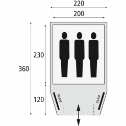Bardani Stelvio 220 koepeltent grey