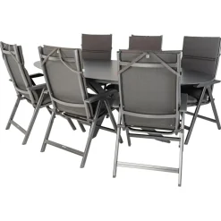 Discount Bardani Varesse 240 x 108 cm Basic Plus 6 tuinset  antraciet