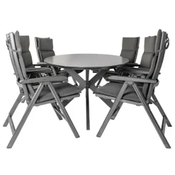 Discount Bardani Varesse 240 x 108 cm Basic Plus 6 tuinset  antraciet