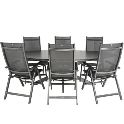 Bardani Varesse 240 x 108 cm Easy 6 tuinset antraciet