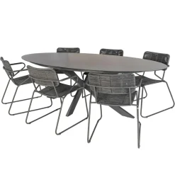 Discount Bardani Varesse 240 x 108 cm Swing 6 tuinset antraciet