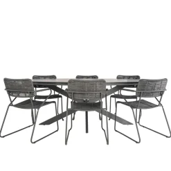 Discount Bardani Varesse 240 x 108 cm Swing 6 tuinset antraciet