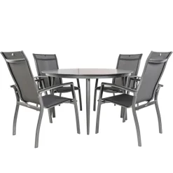 Hot Bardani Verdi Legato ø 130 cm tuinset 5-delig antraciet