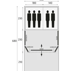 Bardani Wave Prestige 350 DeLuxe RSTC tunneltent beige