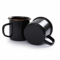Barebones Emaille mok 473 ml charcoal 2-pack