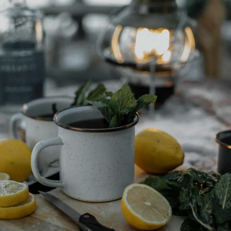 Barebones Emaille mok 473 ml eggshell 2-pack