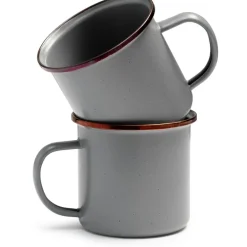 Online Barebones Emaille mok 473 ml grey 2-pack