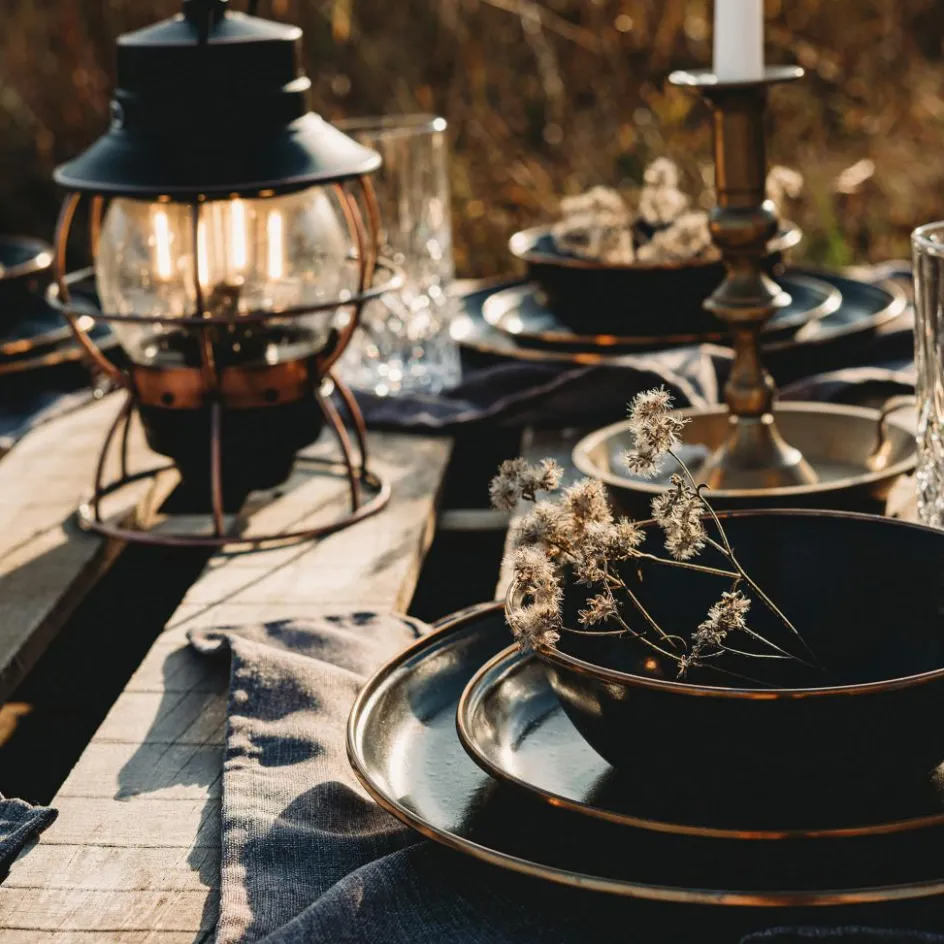 Hot Barebones Emaille plat bord ø 280 mm charcoal 2-pack