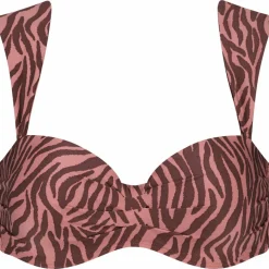 Beachlife Zebra bandeau bikini top dames