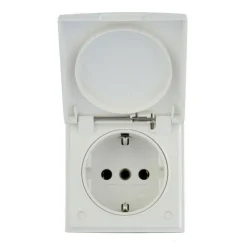 Berker wandcontactdoos met deksel wit