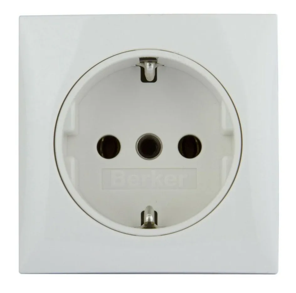 Berker wandcontactdoos wit