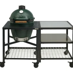 Big Green Egg  Large houtskoolbarbecue met frame en uitbreidingsframe SS grid