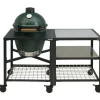Best Big Green Egg  Medium houtskoolbarbecue met frame en uitbreidingsframe SS SS grid