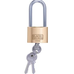 Sale Black & Decker  Lang hangslot messing 50 mm