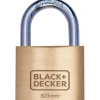 Clearance Black & Decker  Standaard hangslot messing 50 mm