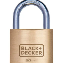 Clearance Black & Decker  Standaard hangslot messing 50 mm