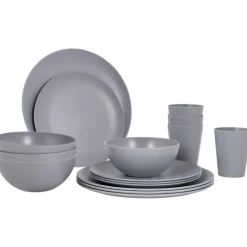 Bo-Camp Renew campingservies grey 16-delig