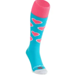 Online Brabo Hearts hockeysokken aqua pink
