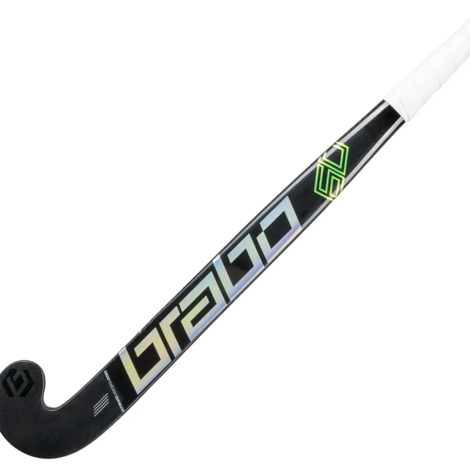 Online Brabo Traditional Carbon 60 Low Bow hockeystick black neongreen