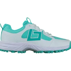 Clearance Brabo Tribute hockeyschoenen junior aqua white inclusief slippers