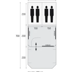 Cabanon Morea 300 Vario tunneltent beige