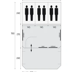 Cabanon Morea 440 Vario tunneltent beige