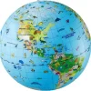 Online Caly Toys  Wereldkaart met dieren opblaasbare bal 50 cm