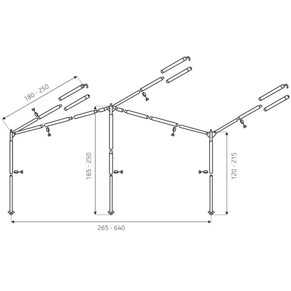 New Campking Ameland luifelframe L aluminium 28/25 mm