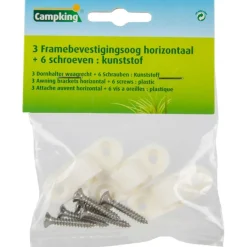 New Campking Framebevestigingsogen horizontaal wit