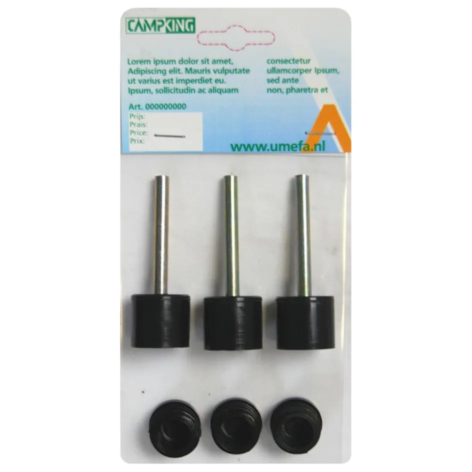 Campking Tentstokboven- en onderdoppen ø 19 mm per 6 stuks