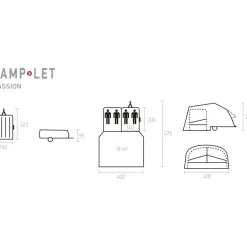 Clearance Camp-let North geremd vouwwagen 750 kg grey