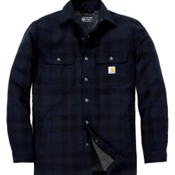 Carhartt Flannel Sherpa Lined overhemd heren navy