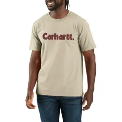 Carhartt Logo Graphic shirt heren oat milk