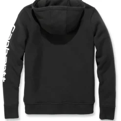 Best Carhartt Logo Sleeve Graphic hoodie dames black