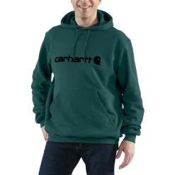 Outlet Carhartt Marquette Logo hoodie heren greenstone
