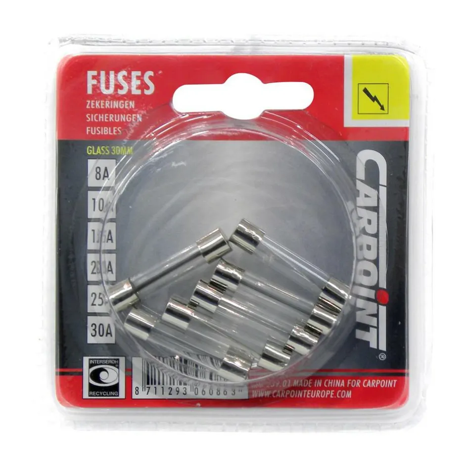 Hot Carpoint glaszekering assortiment set van 6 stuks