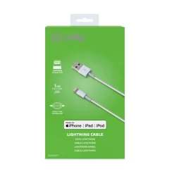 Outlet Celly Lightning USB oplaadkabel 1 meter wit