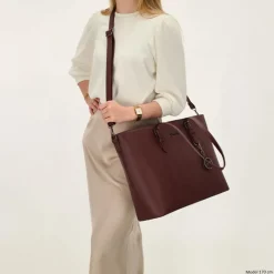 New Charm London  Birmingham 15,6 inch laptop schoudertas bordeaux