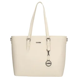 Best Charm London  Birmingham 15,6 inch laptop schoudertas crème