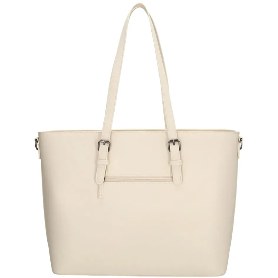 Best Charm London Birmingham 15,6 inch laptop schoudertas crème