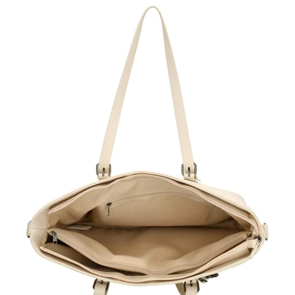 Best Charm London Birmingham 15,6 inch laptop schoudertas crème
