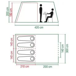 New Coleman Cook 4 tunneltent green