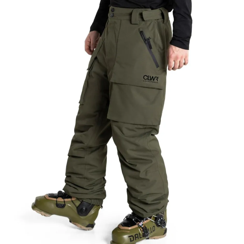 Outlet ColourWear Mountain Cargo skibroek dark olive