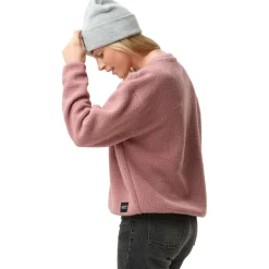 ColourWear Snug Pile Crew sweater dames dark rose