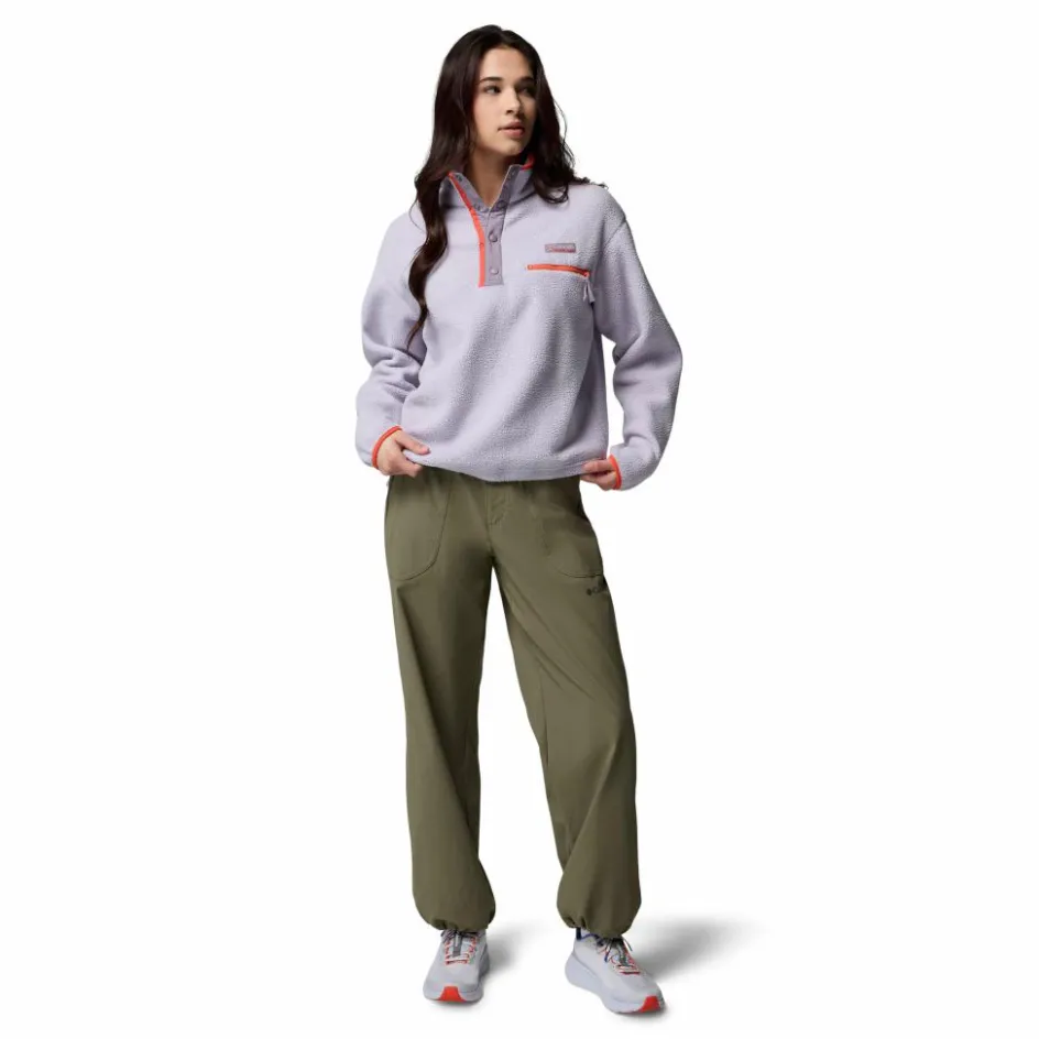 Columbia Helvetia II Cropped Half Snap sweater dames lavender pearl shale purple zing