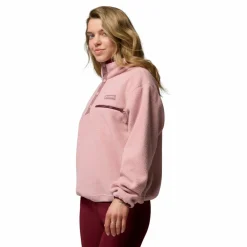 Online Columbia Helvetia II Cropped Half Snap sweater dames eraser pink fig rich wine