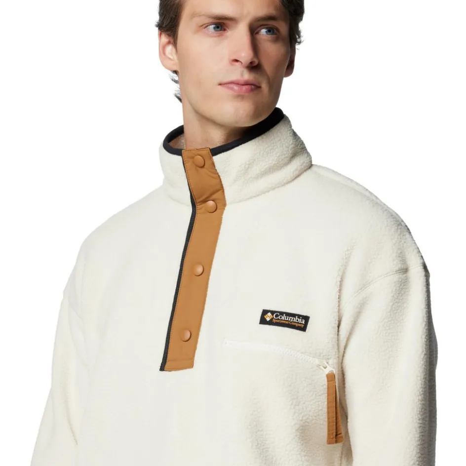 Clearance Columbia Helvetia II Half Snap fleece sweater heren chalk