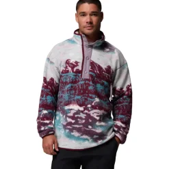 Columbia Helvetia II Printed Half Snap fleece sweater heren rich wine sisters